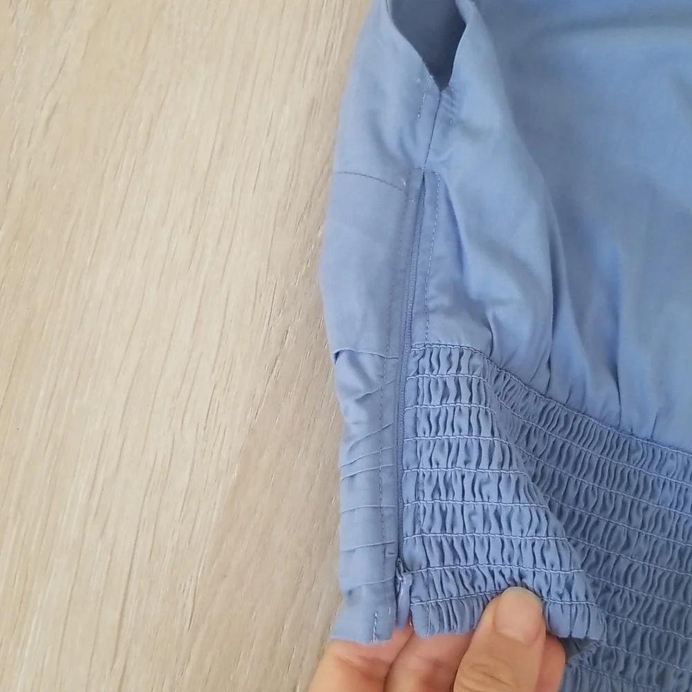 Abercrombie & Fitch Sky Blue Ruched Blouse - Picture 4 of 6